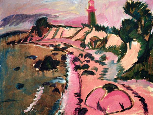 Fehmarn coast with lighthouse from Ernst Ludwig Kirchner