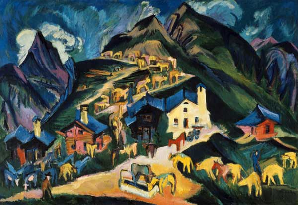 Driving the Cattle to Alpine Pastures from Ernst Ludwig Kirchner