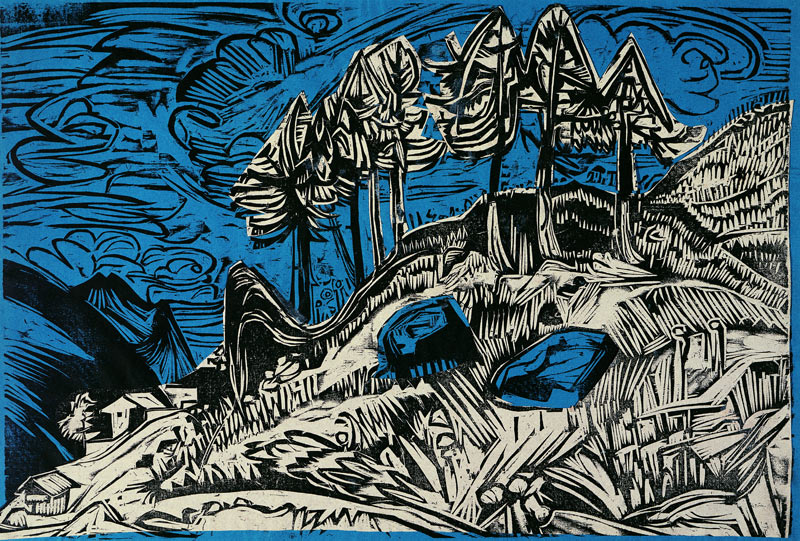 Trees on a Mountain Slope from Ernst Ludwig Kirchner