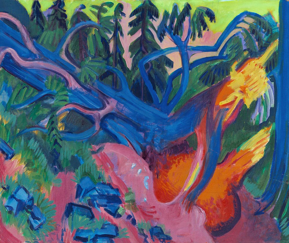 Uprooted tree. from Ernst Ludwig Kirchner