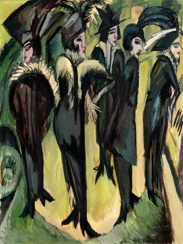 Five women on the street from Ernst Ludwig Kirchner
