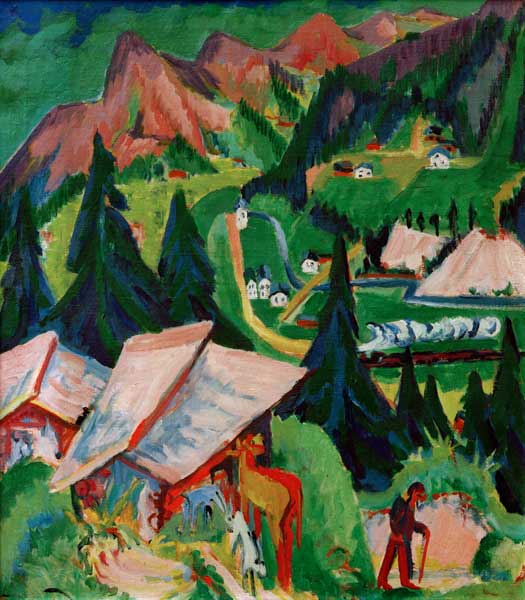 Junkerboden view from Stafel from Ernst Ludwig Kirchner