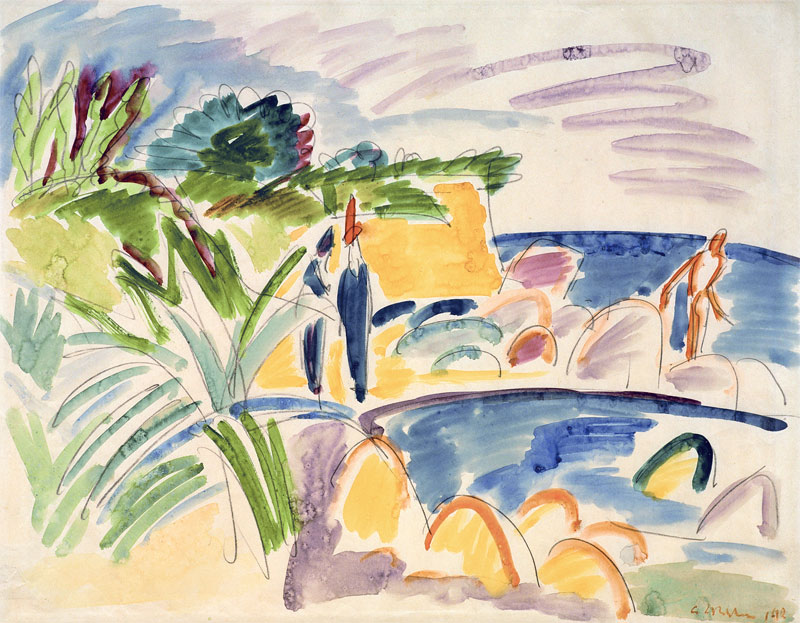 Beach at Fehmarn from Ernst Ludwig Kirchner