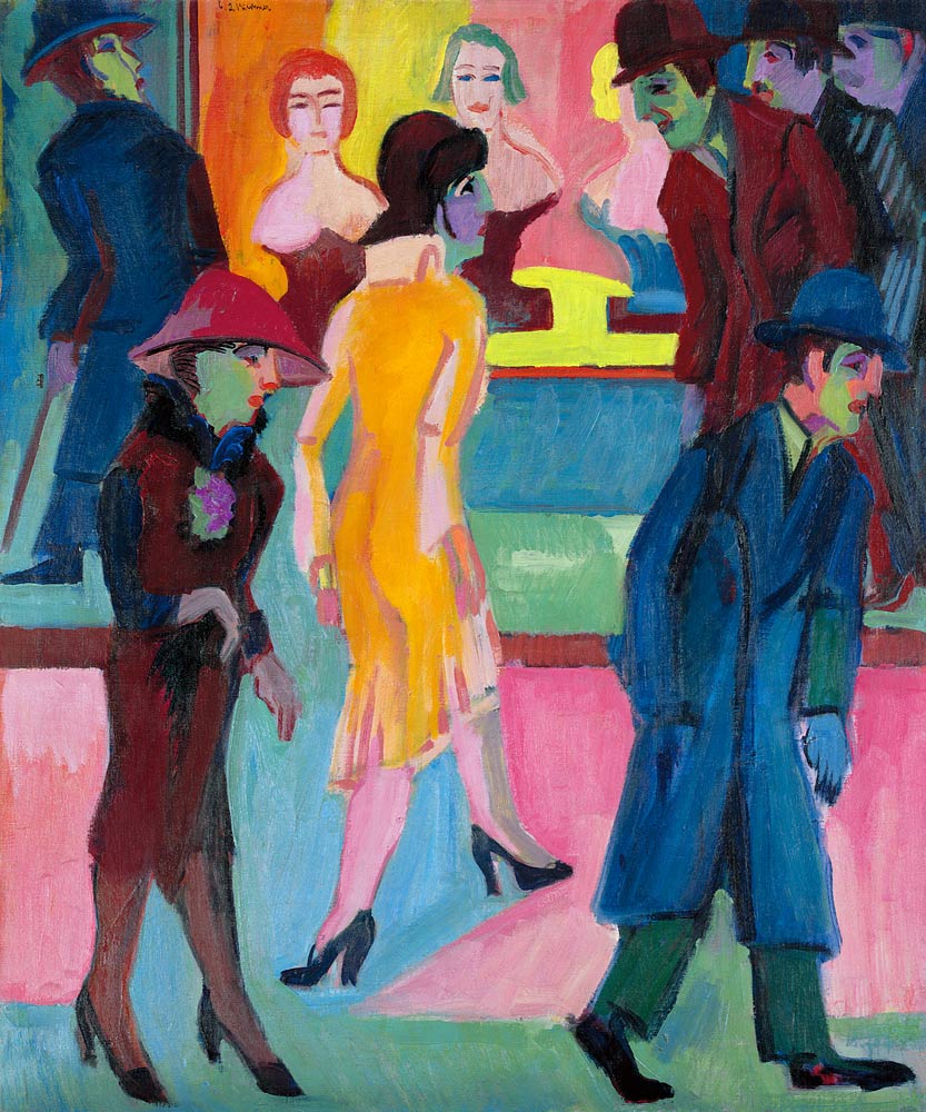 Street view from the barbershop from Ernst Ludwig Kirchner