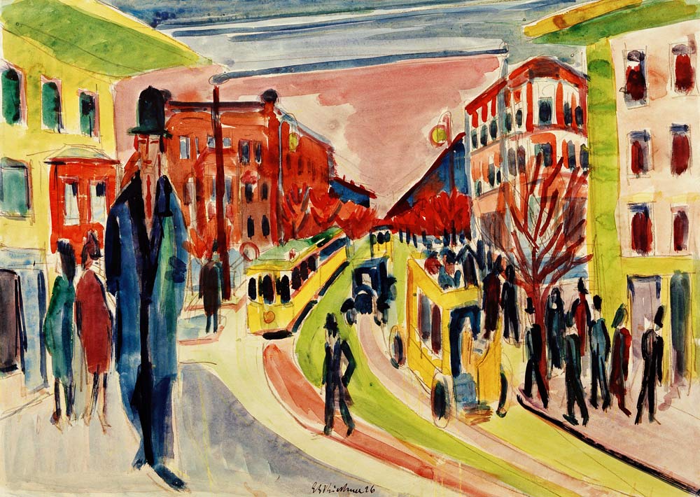 Street scene from Ernst Ludwig Kirchner