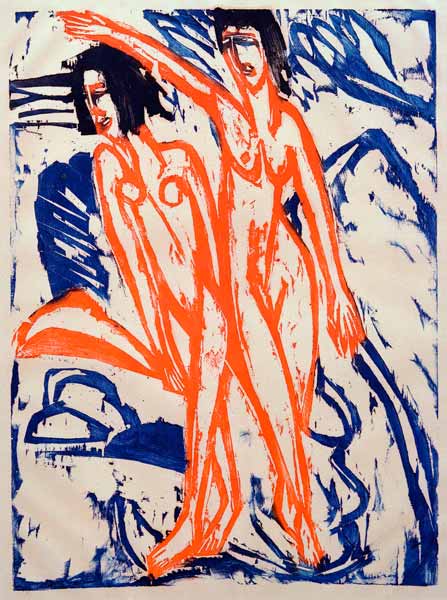 Two bathers on the beach from Ernst Ludwig Kirchner