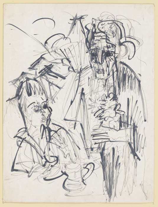 Alte Frau mit Jungen am Kaffeetisch from Ernst Ludwig Kirchner