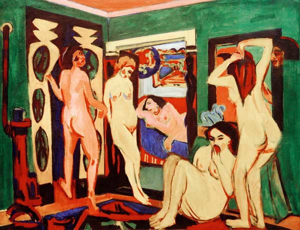 Bathers in the room from Ernst Ludwig Kirchner