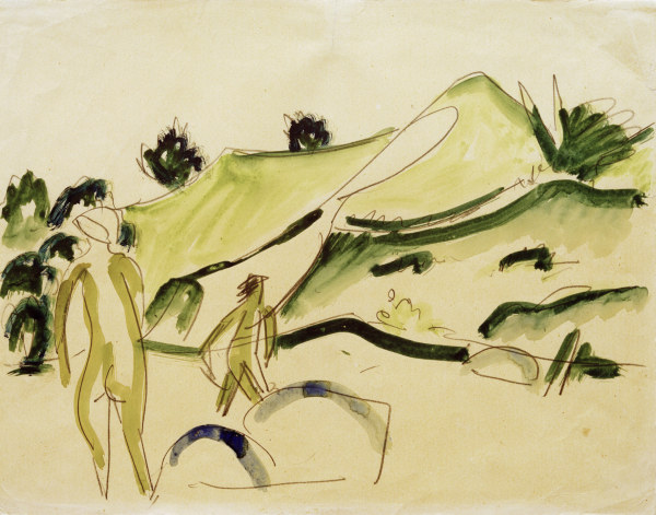 Bathers on the beach from Ernst Ludwig Kirchner