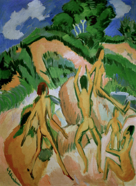 Bathing between dunes from Ernst Ludwig Kirchner
