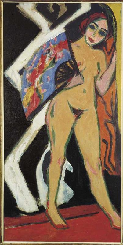 Dodo with large fan from Ernst Ludwig Kirchner