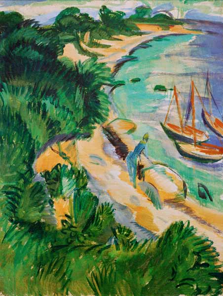 Fehmarn Bay with boats from Ernst Ludwig Kirchner