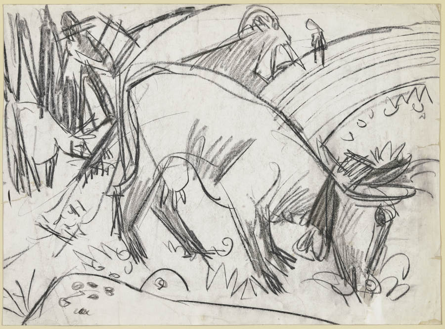 Grazing cow from Ernst Ludwig Kirchner