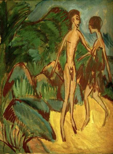 Young nudes at the beach from Ernst Ludwig Kirchner