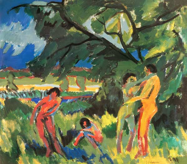 Nudes Playing under Tree from Ernst Ludwig Kirchner