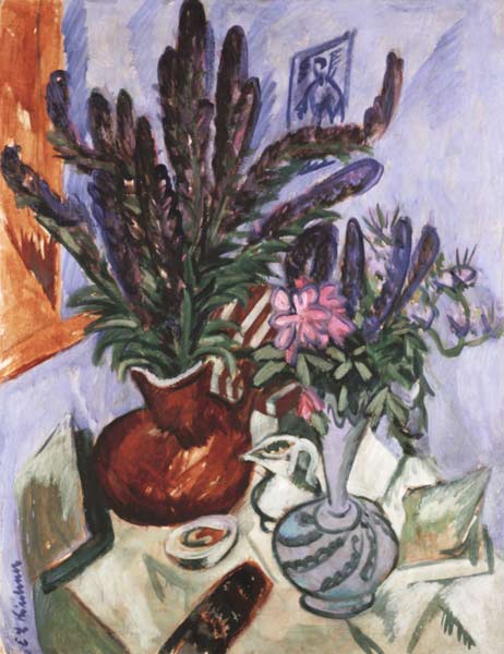 Quiet life with flower vases from Ernst Ludwig Kirchner