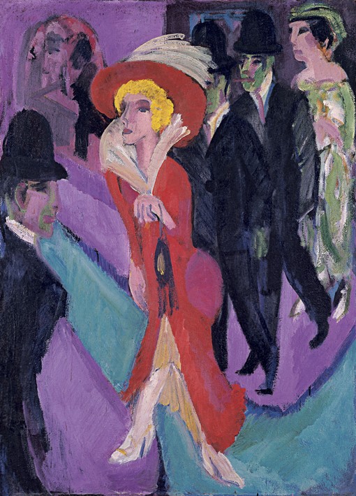Street With Red Streetwalker from Ernst Ludwig Kirchner