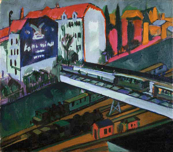 Strassenbahn and railway, look out of the studio of the artist. from Ernst Ludwig Kirchner