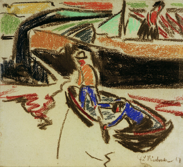 Barge and dinghy from Ernst Ludwig Kirchner
