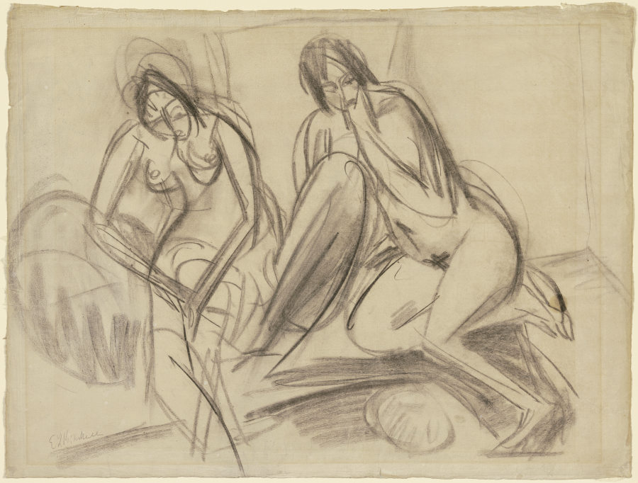 Zwei sitzende weibliche Akte from Ernst Ludwig Kirchner