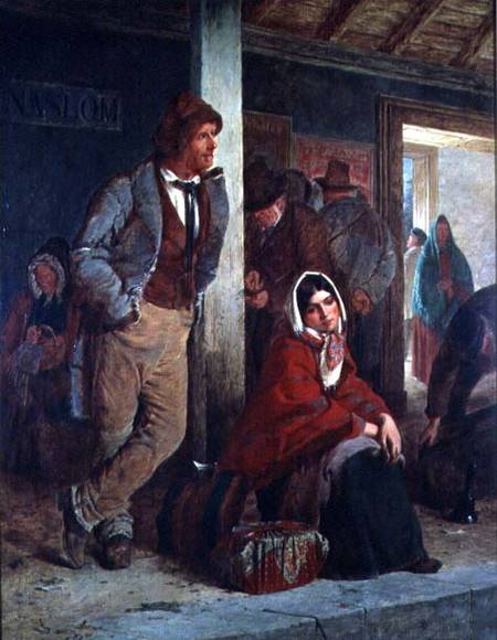Irish Emigrants Waiting for a Train from Erskine Nicol