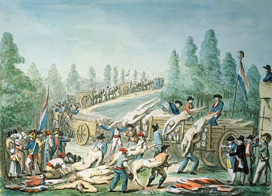 Transporting Corpses during the Revolution, c.1790 from Etienne Bericourt