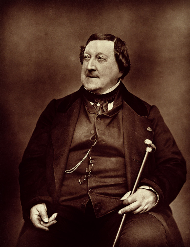 Gioacchino Rossini (1792-1868) from ''Galerie Contemporaine'', 1877 (b&w photo)  from Etienne Carjat