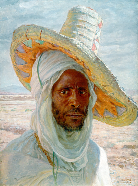 Araber mit großem Hut from Etienne Dinet