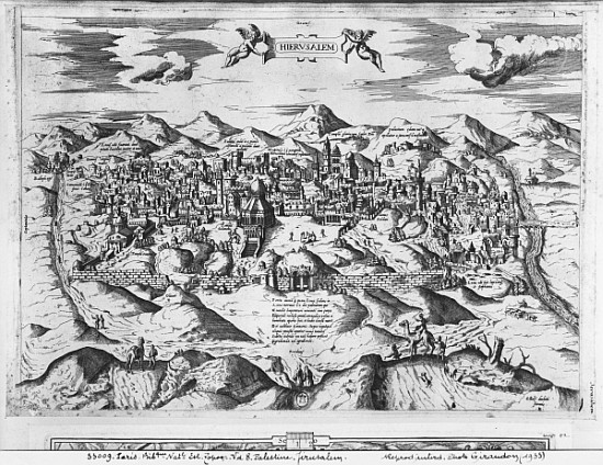View of Jerusalem, 1570 ? from Etienne Duperac