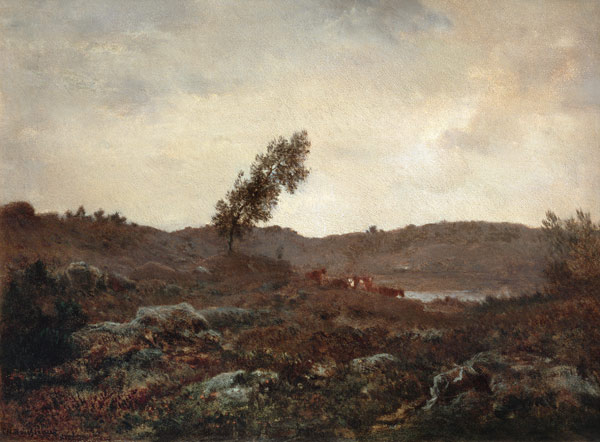 View in Barbizon from Etienne-Pierre Théodore Rousseau