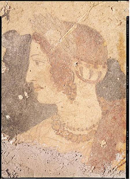 Head of a Young Woman, Velia, from the Tomb of the Orcus from Etruscan