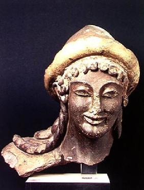 Head of Hermes wearing a pilos, from the Temple of Portonaccio, Veii