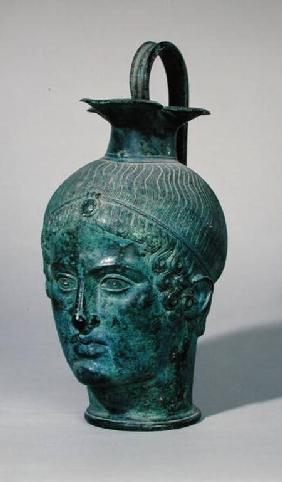 Oinochoe in the form of the head of a young man, known as the 'Tete de Gabies'