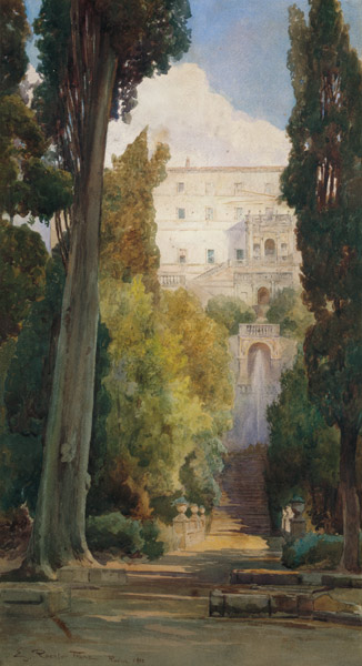 The Villa d'Este, Tivoli from Ettore Roesler Franz