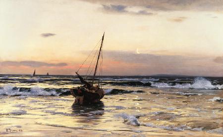 Sundown by the sea - Eugen Dücker