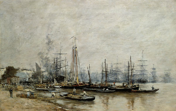 In the port of Bordeaux. from Eugène Boudin
