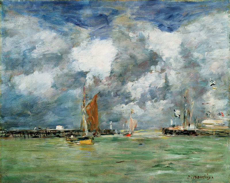 High Tide at Trouville from Eugène Boudin