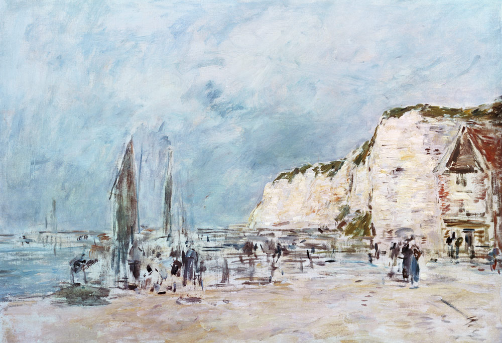 The Cliffs at Dieppe and the ''Petit Paris'' from Eugène Boudin