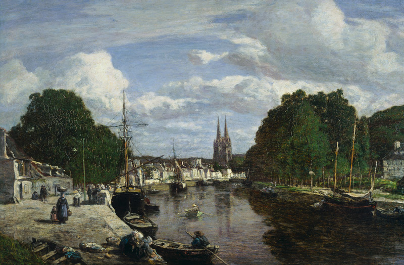 The Port at Quimper from Eugène Boudin