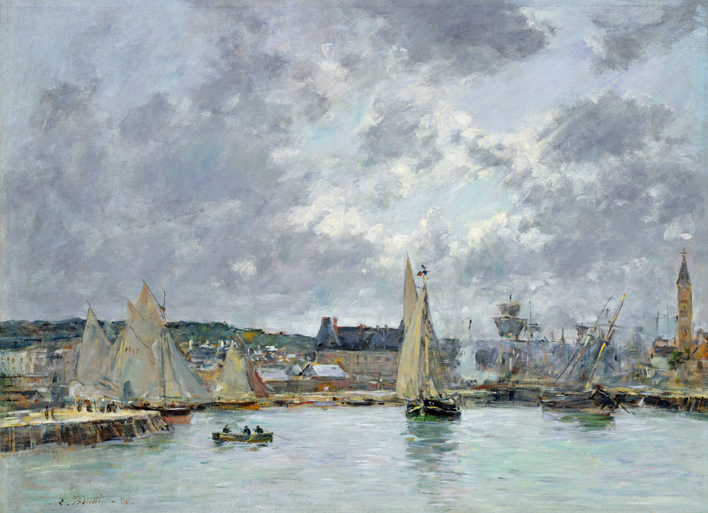 Trouville Harbour from Eugène Boudin