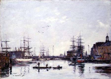 The Basin of the Barre, Le Havre from Eugène Boudin