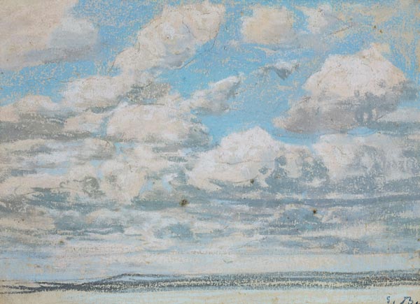 Blue sky, white clouds from Eugène Boudin