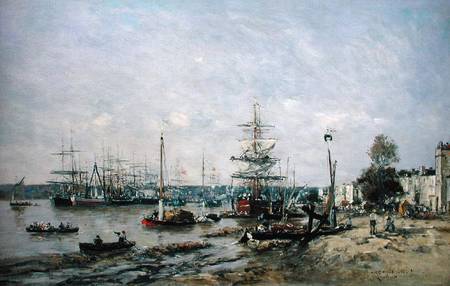 Bordeaux - Quay and Port from Eugène Boudin
