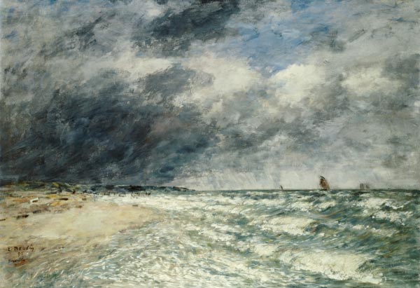 Gusty Weather over the Sea, Deauville from Eugène Boudin