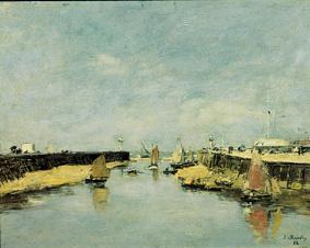 The moles of Trouville from Eugène Boudin