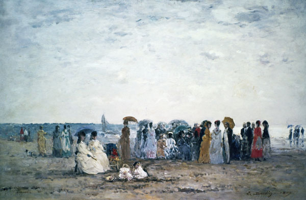 Swimmers on Trouville beach from Eugène Boudin