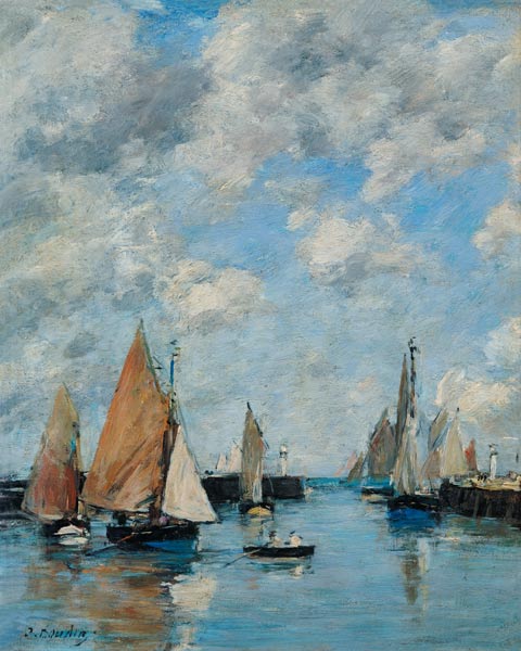 The Jetty at High Tide, Trouville from Eugène Boudin