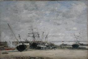 Vessels and Horses on the Shoreline