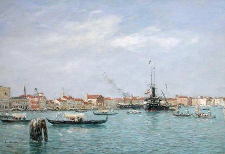 Venice, The Grand Canal, Austrian Steamship from Eugène Boudin
