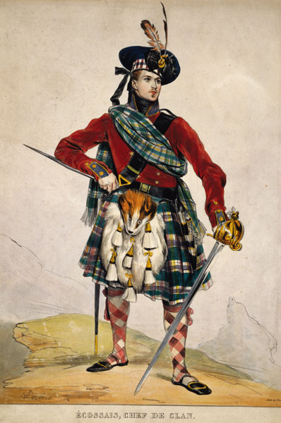 Chief of a Scottish Clan - Eugène Devéria as art print or hand painted oil.